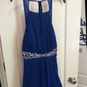 ROYAL BLUE PROM DRESS NEVER WORN!!!